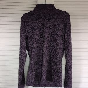 Purple Lace Long Sleeve Top